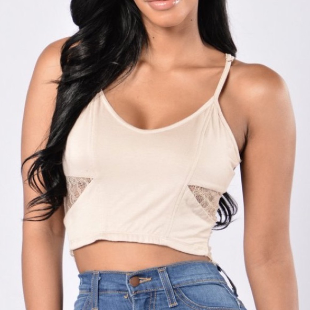 Nude crop top